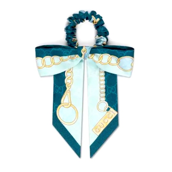 🆕 GUCCI BOW SCRUNCHIE - Picture 1 of 3
